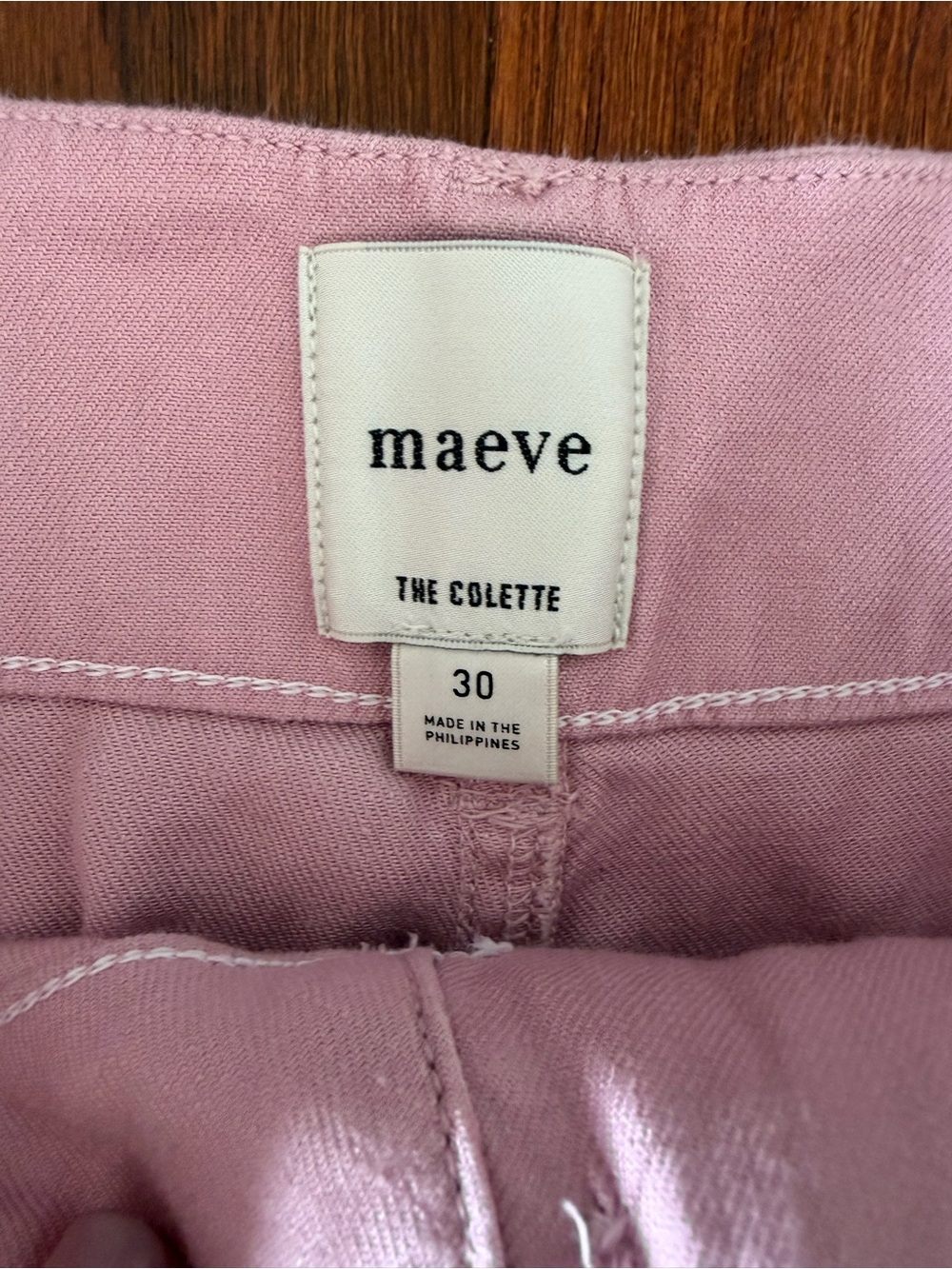 Maeve Colette European Linen Stretch Wide Leg Pants Lilac size 30 - Picture 6 of 8